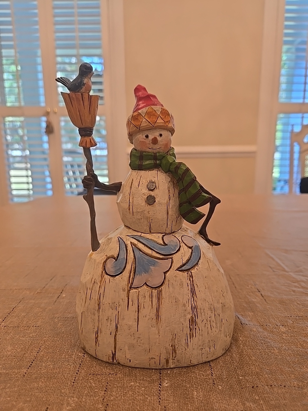 Jim Shore Folklore Collection "Snowman with Broom" Figurine ORIGINAL BOX - Picture 2 of 10